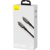 Zlatý kabel Baseus Tungsten Type-C na Type-C 100W 2m (černý)