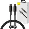Zlatý kabel Baseus Tungsten Type-C na Type-C 100W 2m (černý)