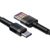 Baseus CATKLF-PG1 Cafule Quick Charging Datový Kabel USB Double Sided to USB 40W 1m Gray/Black