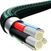 Baseus cable 3in1 Rapid PD USB-C - micro USB + Lightning + USB-C 1,5m green 20W