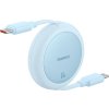 Baseus Free2Pull Mini USB-C na USB-C 60W USB kabel, 1 m (modrý)