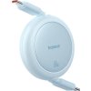 Baseus Free2Pull Mini USB-C na USB-C 60W USB kabel, 1 m (modrý)