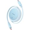 Baseus Free2Pull Mini USB-C na USB-C 60W USB kabel, 1 m (modrý)