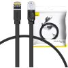 Baseus Cat 6 UTP Ethernet kábel RJ45 plochý 1m čierny