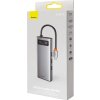 Rozbočovač 9v1 Baseus Metal Gleam Series, USB-C na 3x USB 3.0 + HDMI + USB-C PD + Ethernet RJ45 + microSD/SD + VGA
