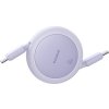 Baseus Free2Pull Mini USB-C na USB-C 60W USB kábel, 1 m (fialový)