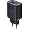Mcdodo CH-2180 2xUSB-C + USB-A, 30W sieťová nabíjačka s displejom (čierna)
