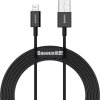 Baseus CALYS-A01 Superior Fast Charging Datový Kabel USB to Lightning 2.4A 1m Black