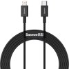 Kabel Baseus Superior Series USB-C na iP, 20W, PD, 2m (černý)