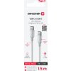 DATOVÝ KABEL SWISSTEN TEXTILE II USB-C / USB-C 1,5 M BÍLÝ