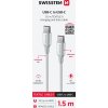 DÁTOVÝ KÁBEL SWISSTEN TEXTILE II USB-C / USB-C 1,5 M BIELÝ
