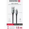 DÁTOVÝ KÁBEL SWISSTEN TEXTILE II USB / LIGHTNING 1,5 M ČIERNY