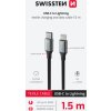 DÁTOVÝ KÁBEL SWISSTEN TEXTILE II USB-C / LIGHTNING 1,5 M ČIERNY