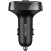 Baseus CCMT000001 S-09A 2x USB Nabíječka Do Auta a FM Transmitter Black