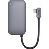 Hub 4v1 Baseus PadJoy Series USB-C na USB 3.0 + HDMI + USB-C PD + jack 3,5 mm (šedý)