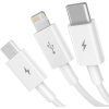 Rychlé nabíjení USB na M+L+C Baseus Superior Data 3,5A 1m (bílý)