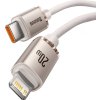 Baseus Crystal Shine USB-C na IP kábel, 20W, 1,2m (ružový)