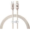 Baseus Crystal Shine USB-C na IP kábel, 20W, 1,2m (ružový)