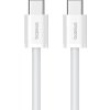 Baseus Superior 2 100W 1m rýchlonabíjací kábel USB-C na USB-C (biely)