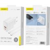 Foneng EU42 USB-C+USB-A 20W napájacia nabíjačka + USB-C - USB-C kábel (biely)
