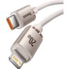Baseus Crystal Shine USB-C na IP kábel, 20W, 2m (ružový)