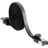 Baseus Cat 6 UTP Ethernet kábel RJ45 plochý 8 m čierny