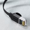 Baseus Cat 6 UTP Ethernet kábel RJ45 plochý 8 m čierny