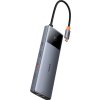 Baseus Metal Gleam Series II 10-in-1 USB HUB Space Grey(USB-C to 1*HDMI 4K@60Hz+1*USB-A(10Gbps)+1*USB-C(10Gbps)+2*USB-A(480Mbps)+1*RJ45+1*SD/TF+1*USB-C(PD)+1*3.5mm)