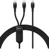 Kabel 2v1 USB Baseus Flash Series USB-C do USB-C 100W, 1,5 m (černý)