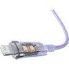 Rýchlonabíjací kábel Baseus USB-A na Lightning Explorer Series 1 m 2,4 A (fialový)