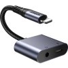 Audio adaptér 2 v 1 Joyroom SY-L01 Lightning na 3,5 mm + Lightning (čierny)
