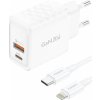 Foneng EU56 1xUSB-A, 1xUSB-C, 20W nabíječka (bílá) + kabel USB-A na Lightning