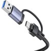 Rozbočovač 4v1 Baseus UltraJoy USB-A&USB-C na 3xUSB3.0+USB-C+RJ45 (šedý)