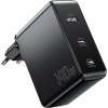 Wall charger, Essager, ECT2CA-MQB01-Z, 2xUSB-C, USB-A, 140W (black)