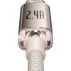 Baseus Crystal Shine USB kábel pre iPhone, 2,4 A, 2m (ružový)