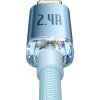Baseus Crystal Shine USB kabel pro iP, 2,4 A, 1,2 m (modrý)