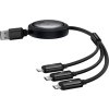 Rychlonabíjecí kabel 3v1 Baseus Free2Draw, USB na micro USB+USB-C+Lightning, 3,5 A, 1,1 m (černý)