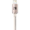Baseus Crystal Shine USB kábel pre iPhone, 2,4 A, 1,2 m (ružový)