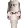 Baseus Crystal Shine USB kábel pre iPhone, 2,4 A, 1,2 m (ružový)