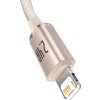 Baseus Crystal Shine USB kábel pre iPhone, 2,4 A, 1,2 m (ružový)