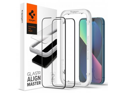 Ochranné sklo Spigen Alm FC 2-pack iPhone 13 Pro Max / 14 Plus Black