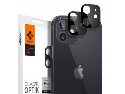 Ochranné sklo Hartowane Spigen Optik.Tr Camera Lens iPhone 12 Mini Black