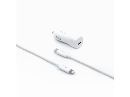 Autonabíječky FIXED s USB-C výstupem a USB-C/Lightning kabelu, podpora PD, 1 metr, MFI, 18W