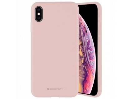 Zadni kryt Mercury Silicone iPhone X Xs ruzovo piskovy pink