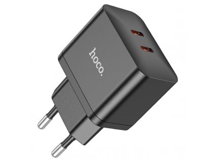 hoco n29 triumph pd35w dual usbc port wall charger eu black