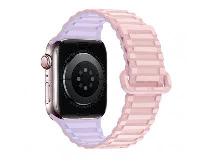 Magnetický Silikonový Řemínek Hoco pro iWatch "WA06 Flexible" (42/44/45/49mm) - pink purple