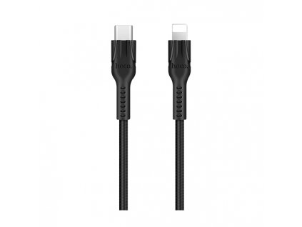 22713 rychly datovy kabel usb c lightning hoco u31 black