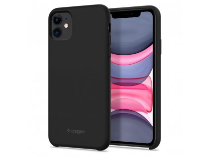 Černý obal Spigen Silicone Fit pro iPhone 11
