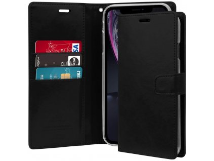 Černé flipové pouzdro Mercury Bluemoon Diary pro iPhone XR