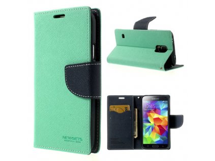 617 tyrkysove flipove pouzdro mercury fancy diary pro samsung galaxy s5